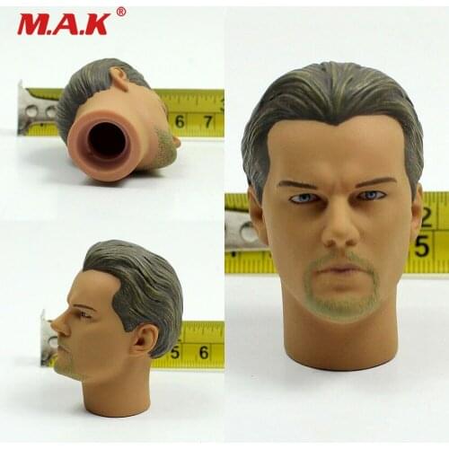 B66-02 1/6 Scale Male Figure Accessory Leonardo DiCaprio Head Sculpt Carved with Beard Model For 12" Man Action Figure Body