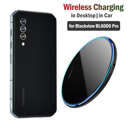 10W Fast Qi Wireless Charging for Blackview BL6000 Pro 5G Rugged Phone Wireless Charger Car Charging Station Phone Holder Stand