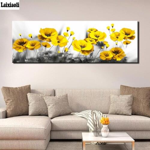 Large Diamond Embroidery abstract Poppy flower full Square/Round Diamond Painting Mosaic Full Display 5D DIY Rhinestone decor