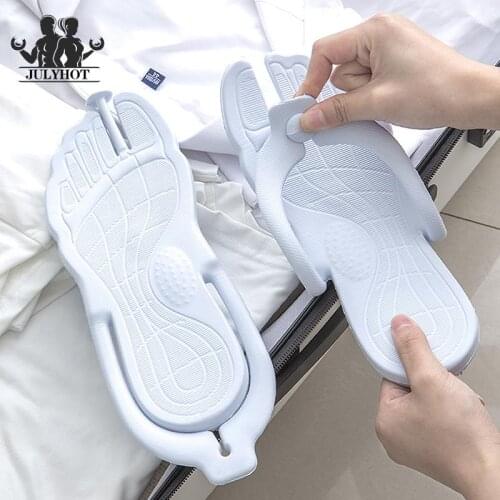 Quick Dry Casual Shoes Beach Non-Slip Sandals Summer Men Flip Flops Slippers Home Bathroom Folded Storage Slipper For Women