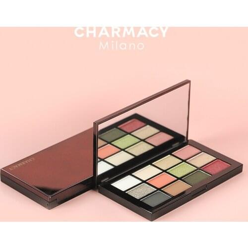 CHARMACY 12 Colors Long Lasting Eyeshadow Palette Bright Shiny Pigment Makeup Palette Metallic Matte Glitter Eyeshdow Cosmetic