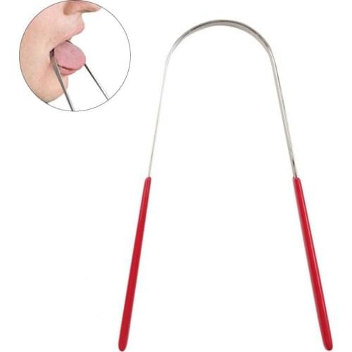 Tongue Cleaner Lightweight Remove Food Residues Stainless Steel Oral Care Mouth Scraper for Women