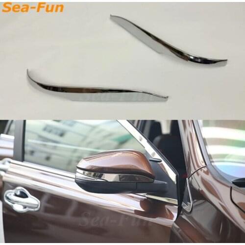 2pcs Car Rearview mirror decoration strip Cover Trim ABS Chrome For Toyota RAV4 RAV 4 2014 2015 2016 2017 2018 Accessories