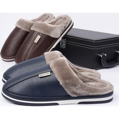Slipper Indoor Flat Shoes Big Size 35-50 New Winter Waterproof Men Plush Slippers 8910-Warm Fur Thicken Cotton-Padded #cmtx26789