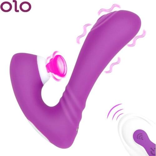 OLO G Spot Dildo Vibrator 9 Speeds Oral Sex Suction Clitoris Stimulator Vagina Sucking Vibrator Sex Toys for Women