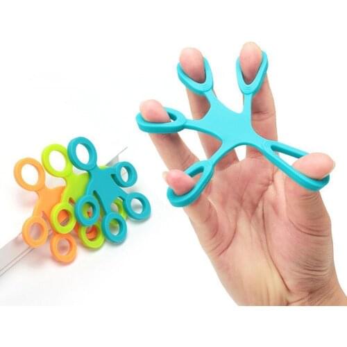 Fidget Silica Gel Finger Puller Antistress Hand Ring Finger Training Adult Band Toys Squish Gifts Strength For Children Toy J1H3