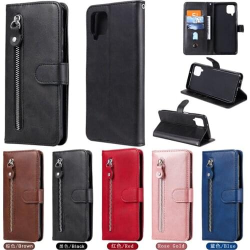 A52 A72 A42 A32 5G Flip Case For Samsung Galaxy A12 A02S S21 Ultra S 21 Plus 5G M42 Zipper Wallet Case for Galaxy A21S M31 Etui