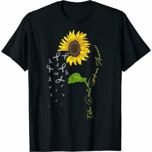 Ehlers Danlos Syndrome Awareness Ribbon Sunflower Gift T-Shirt