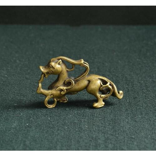 Chinese Antique Collection Ornaments Pure Copper Pixiu Feng Shui Bronze Ware Collection Ornaments Statues for Decoration