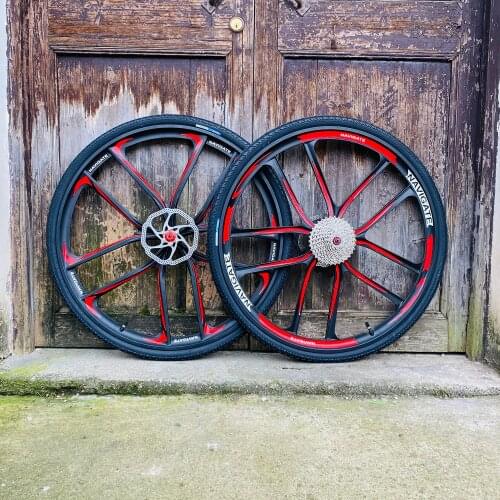 Magnesium Alloy Wheelset Road Bike Wheel for 700C *38C tires 9 speed Casse10 Spokes Bicycle MTB Disc Brake Cycling Accessories