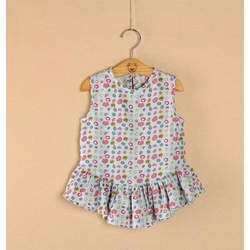Girls Summer Sleeveless Shirt Kids Girls Blouses Shirts Princess Baby Tops Clothes Clothing