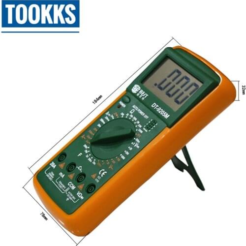 BEST DT-9205M Digital MultiMeter Intelligent Voltage Current Test Meter Handheld LCD Screen Digital Multimeter