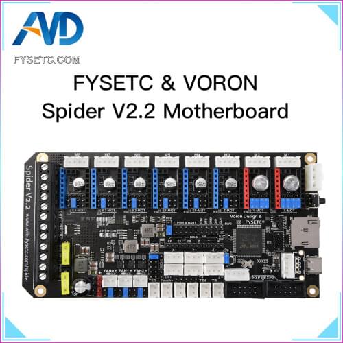 FYSETC Spider V1.1 Motherboard 32Bit Controller Board TMC2208 TMC2209 3D Printer Part Replace SKR V1.3 For Voron