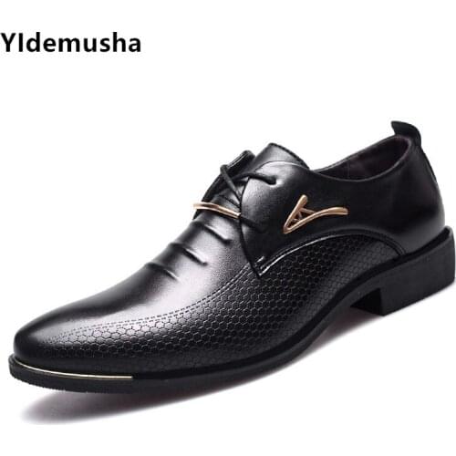 2020 Spring classic Comfortable Men Casual Shoes Loafers Men Shoes Quality PU Leather Shoes Men Flats Office Shoes Plus Size