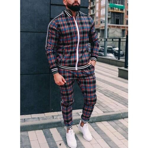 Nova calças esportivas masculinas + zipper jaqueta fitness terno basculante casual streetwear moda roupas masculinas 2021