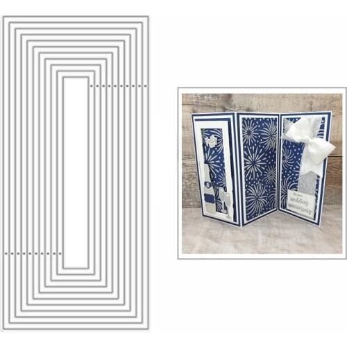 2021 New Nested Slinline Straight Edge Metal Cutting Dies for Scrapbooking Decor and Card Making Paper Craft Embossing No Stamps
