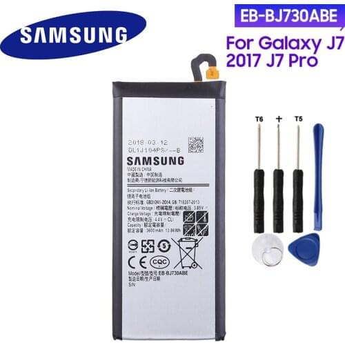 Original Battery EB-BJ730ABE For Samsung GALAXY J7 Pro J7 2017 SM-J730F SM-J730FM J730F J730G J730DS J730FM J730GM J730K 3600mAh