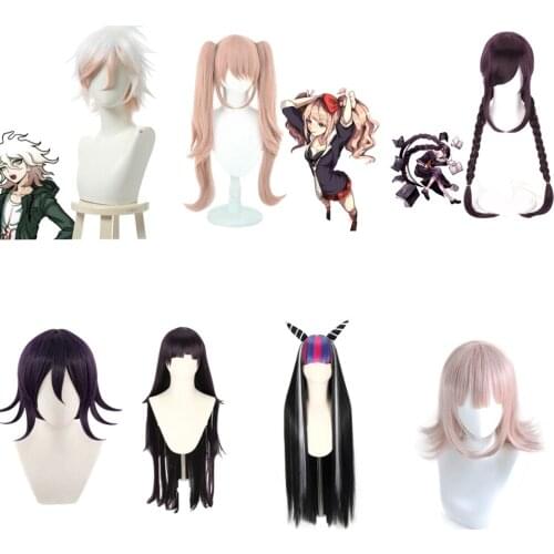 Anime Danganronpa Dangan Ronpa Cosplay Wig Komaeda Nagito Mioda Ibuki Wigs Synthetic Heat Resistant Halloween Costume Props