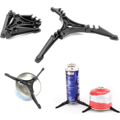Gas Tank Bracket Adjustable Outdoor Camping Stove Base Holder Folding Cartridge Canister Tripod Portable Cooking Bottle Shelf