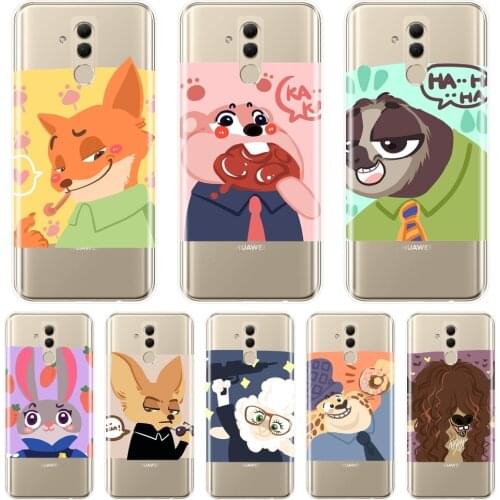 For Huawei Mate 9 10 20 Lite Case Silicone Rabbit Anime Fox Cute Animal Back Cover For Huawei Mate 7 8 9 10 20 Pro Phone Case