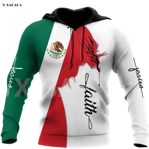 Viking Mexico One Nation Under God Tattoo 3D Over Printed Hoodie Man F22 Women Unisex Outwear Zipper Pullover Sweatshirt Casual