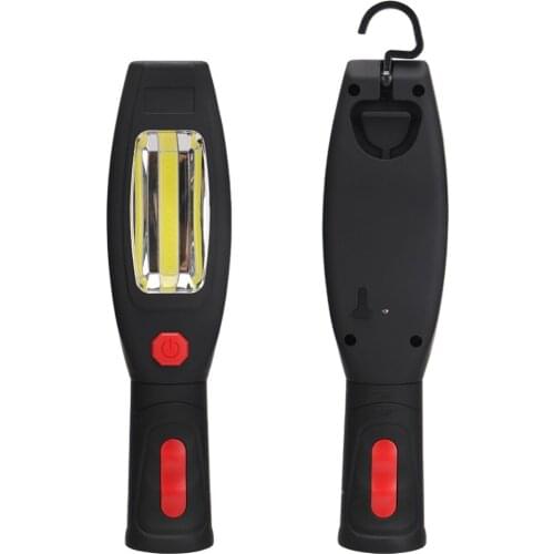 2 Mode USB Rechargeable Flashlight Magnetic 1*COB LED+1*1W LED Work light Portable Spotlight Torch Built-in Battery Lamp