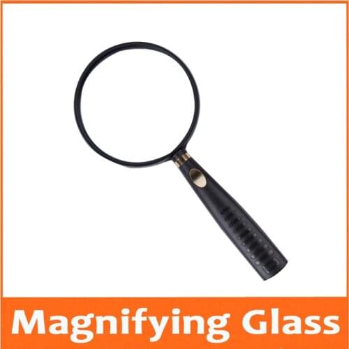 5x 90mm Hand held Super Large Mirror Magnifying Glass 5 times Upscale Elderly Reading light Magnifier for Reading Newspaper