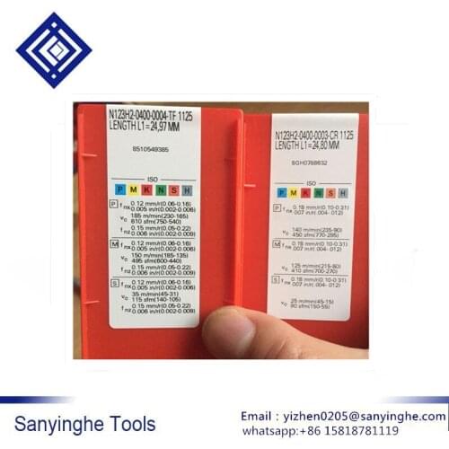 High quality Free sgipping 10pcs/lots N123H2-0400-0004-TF 1125 cnc carbide cutting inserts Slotting insert blade lathe tools