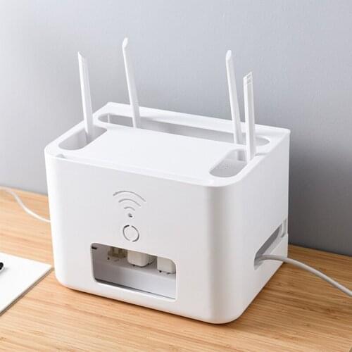 Wifi Box Router Storage Box Wireless Plug Board Socket Bracket Cable Home Decor Storage Organizer Wire Storage Container Box