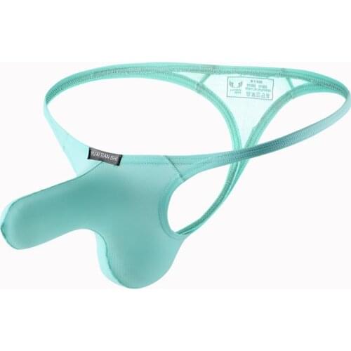 Men Sexy Thongs Elephant Nose Pouch Bikini Underwear Low Waist Breathable Sexy Mens Comfortable Panties G-String Thong