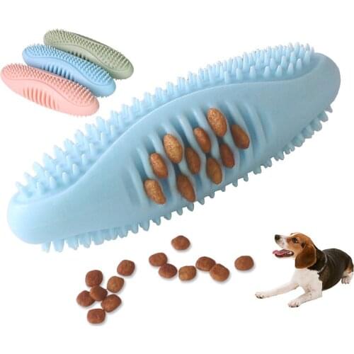 Pet Dog Chew Rubber Toys Dog Toothbrush Teeth Cleaning Bite Toys Dog Pet Tooth Brushing Stick Dog Food Dispensers Pet Supplies