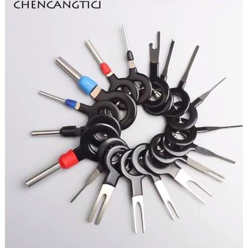 3 8 11 18 36 pcs Auto Terminal Removal Tool Car Wire Terminal Extraction Pick Connector Crimp Pin Back Needle Remove Tools Set