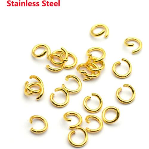 100pcs/lot 0.8x4/0.8x5/0.8x6mm Stainless Steel Open Jump Rings Gold Rose Gold Split Rings Connectors for DIY Jewelry Making