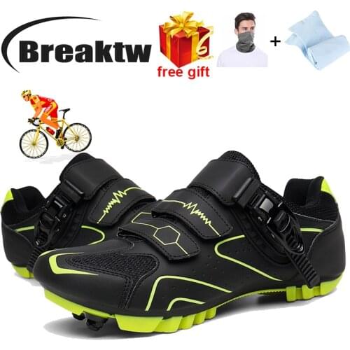 2021 Men' Triathlon SPD Mountain Bike Shoes Womens Bicycle Riding Lock Shoes Mens Professional Cycling Casual Shoes Road Bikes