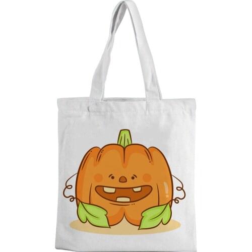 2021 New Canvas Bag Cartoon Picture Printed Canvas Bag Large Capacity White Fashion Leisure Environment-friendly Shopping Bag