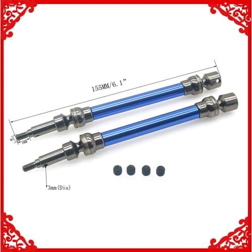 2pcs #45 steel+ aluminum front /rear CVD drive shaft for rc 1/10 ARRMA 4s Outcast&Kraton hobby model car upgraded hop-up part