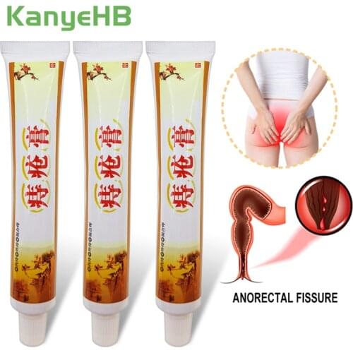 3pcs Hemorrhoids Ointment Internal External Anal Fissure Powerful Cream Crack Anal Chinese Herbal Medical Painkiller Plaster