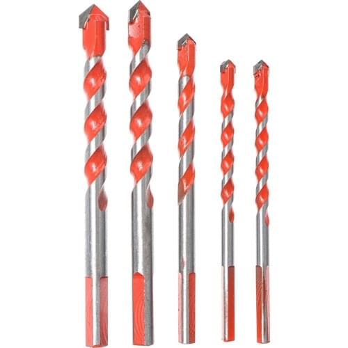5pcs HSS Carbide Drill Bits Triangle Twist Drill Bits For Tile Ceramic Glass Punching Drilling For Electric Drills 6/8/10/12mm