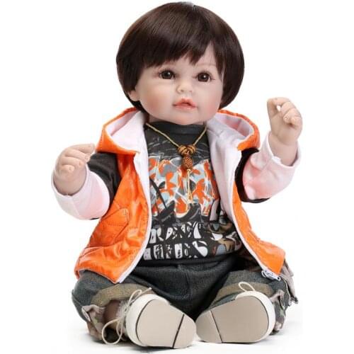52cm Realistic Baby Doll Lifelike Baby Boy Dolls Silicone Reborn Babies Kids Doll gift Gentle Touch bebe gift reborn bonecas