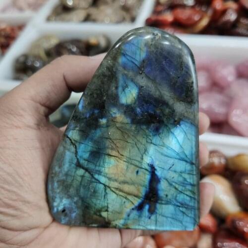 700-800g Natural Labradorite Quartz Crystal Mineral Spectrolite Healing