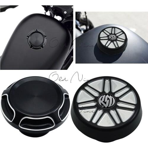 Motorcycle RSD Aluminum Fuel Gas Tank Decorative Oil Cap For Harley Sportster XL 48 883 1200 Dyna Touring Roadking Softail Model