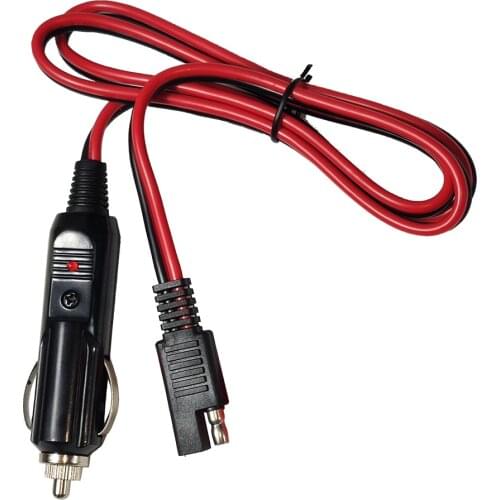 JKM 15A Car Cigarette Lighter To SAE Extension Cable Plug 1M 12V 14 AWG Pure Copper Electric Wires Auto Accessories