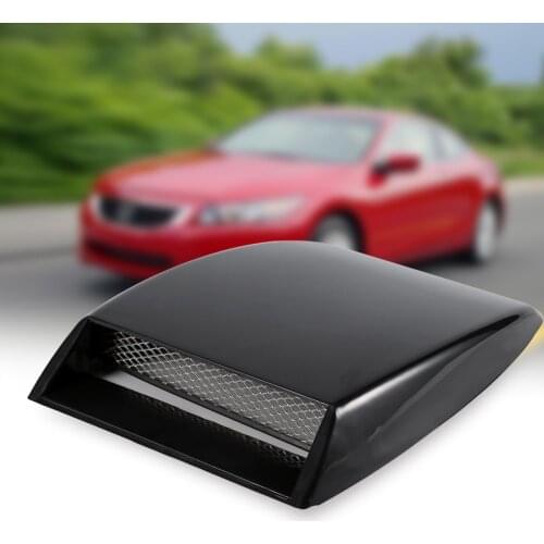 Black Universal Car Decorative Air Flow Intake Scoop Bonnet Vent Cover Hood