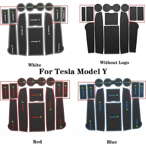 For tesla model Y Anti-Slip gate slot Rubber pad Door Groove Mat Door slot pad Accessories