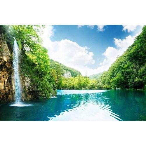 Dpsupr 5D DIY Diamond Painting Full Square Round Daimond Embroidery Green Lake Cross Stitch Mosaic Home Decor Gift