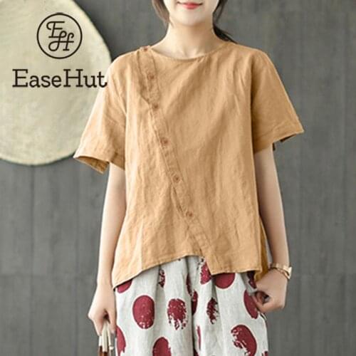 Женские льняные рубашки EaseHut China At AliExpress