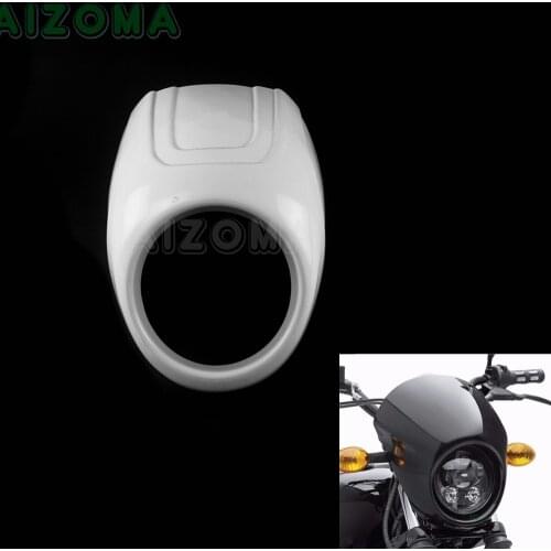 Motorcycle Headlight Fairing 5.75'' Front Head Lamp Mask For Harley Sportster XL883 Iron XL1200 Dyna Softail FXD FXR 1973-up