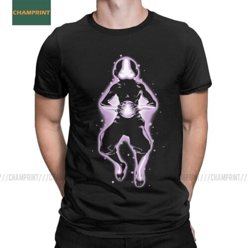 Meditating Avatar Aang Avatar The Last Airbender T-Shirt Men Appa Yip Creative Pure Cotton Tee Short Sleeve T Shirts Plus Size