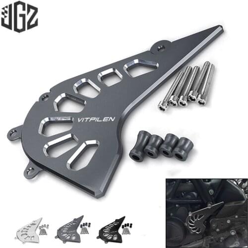 Motorcycle CNC Aluminum Front Sprocket Chain Cover Protective Guard Accessories for Husqvarna Vitpilen 250 2018 2019 2020 2021