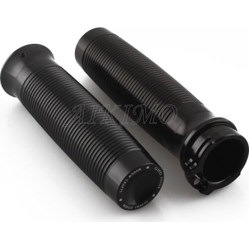 Motorcycle Black Aluminum Custom Handlebar Grips Hand Grip For Harley Sportster XL1200 883 Forty-Eight Softail Dyna Touring